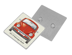 VW Beetle 1971-77 Square Fridge Magnet